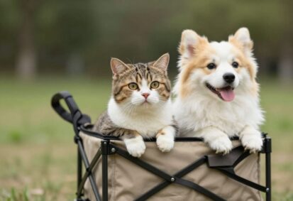 Dog and cat travelling together during a professional pet relocation from Saskatoon, Saskatchewan