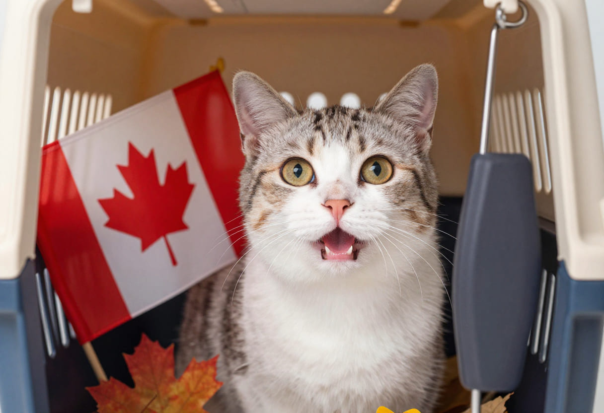 Cat ready for a pet move into Canada