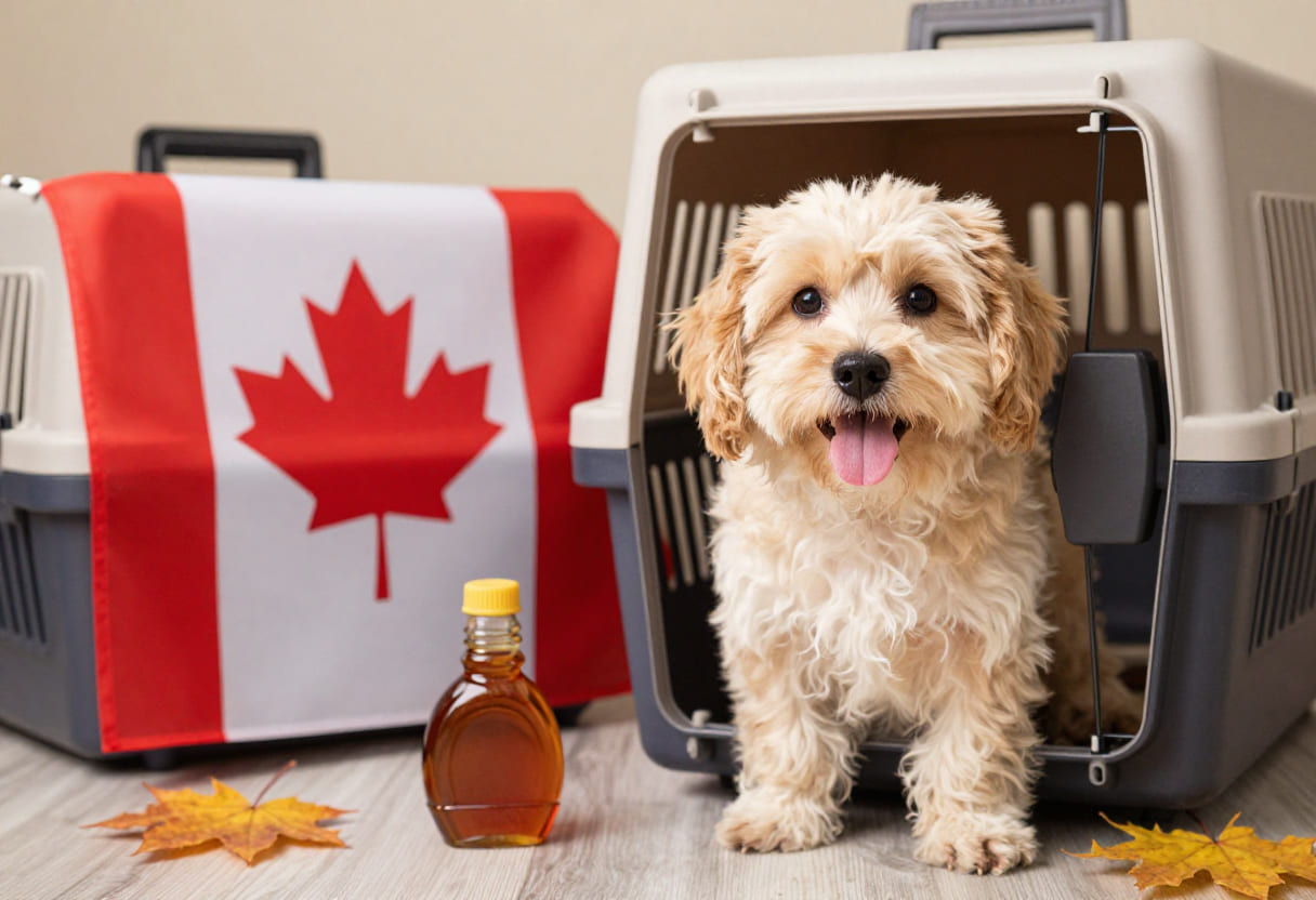 Dog ready for pet relocation into Canada
