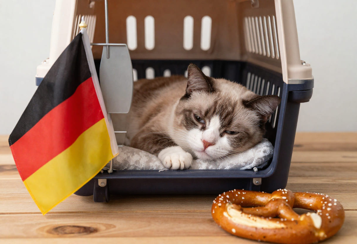 Cat ready for a Canada to Germany pet move