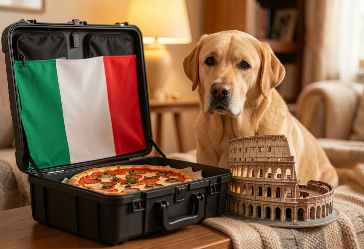 Labrador ready for pet relocation from Canada to Italy