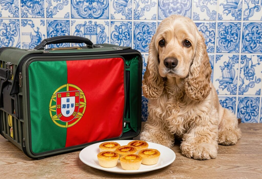 Cocker spaniel ready for pet relocation from Canada to Portugal