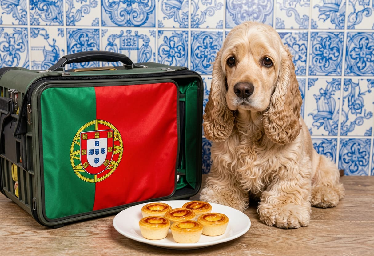 Cocker spaniel ready for pet relocation from Canada to Portugal