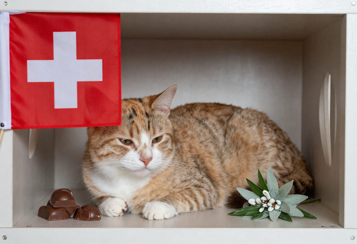 Cat ready for a Canada to Switzerland pet move