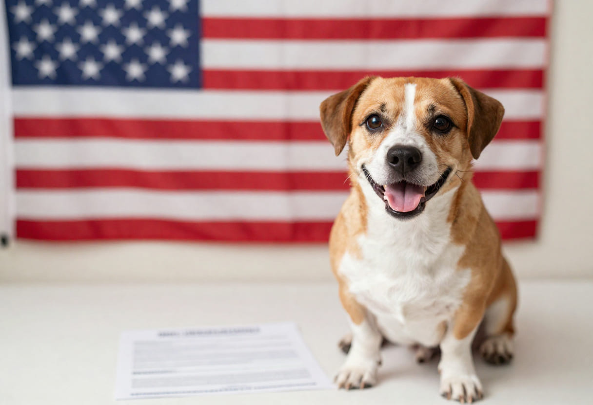 Dog with US items and import papers