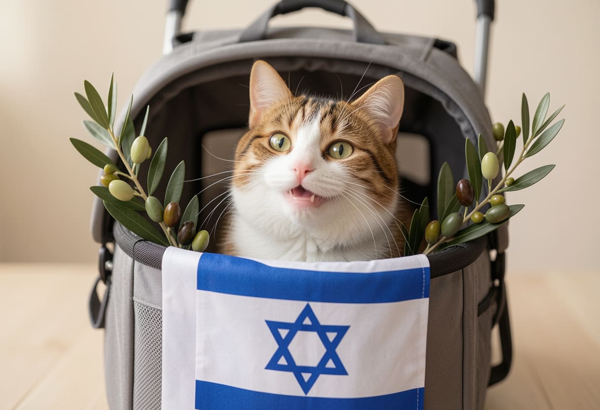 Cat ready for a Canada to Israel pet move