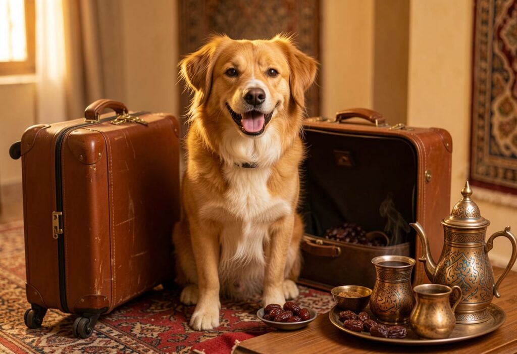 Dog ready for pet relocation from Canada to Saudi Arabia